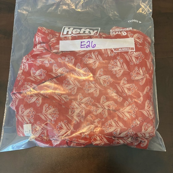 Soft organic cotton A-line midi dress, faux wrap front, 3/4 sleeve, eco friendly - Picture 6 of 6